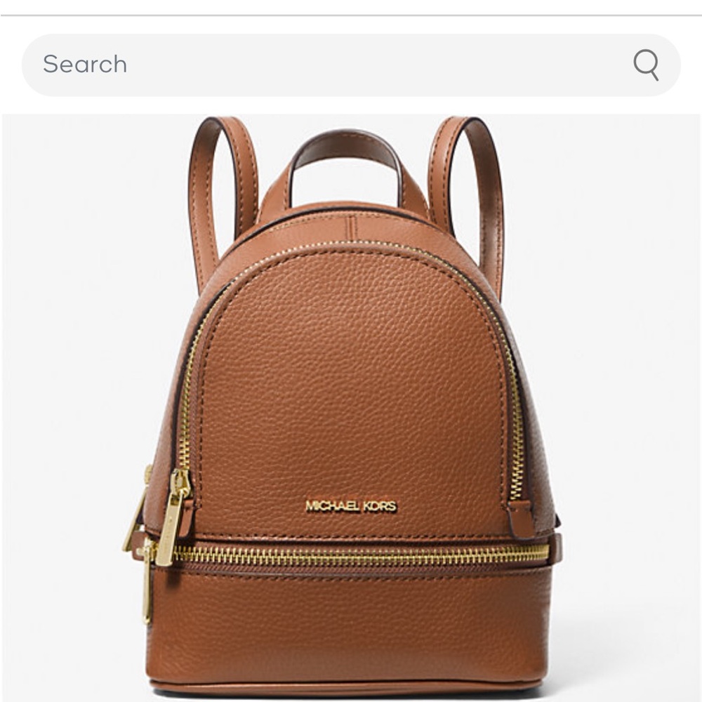 Michael Kors Tan Leather Mini Backpack